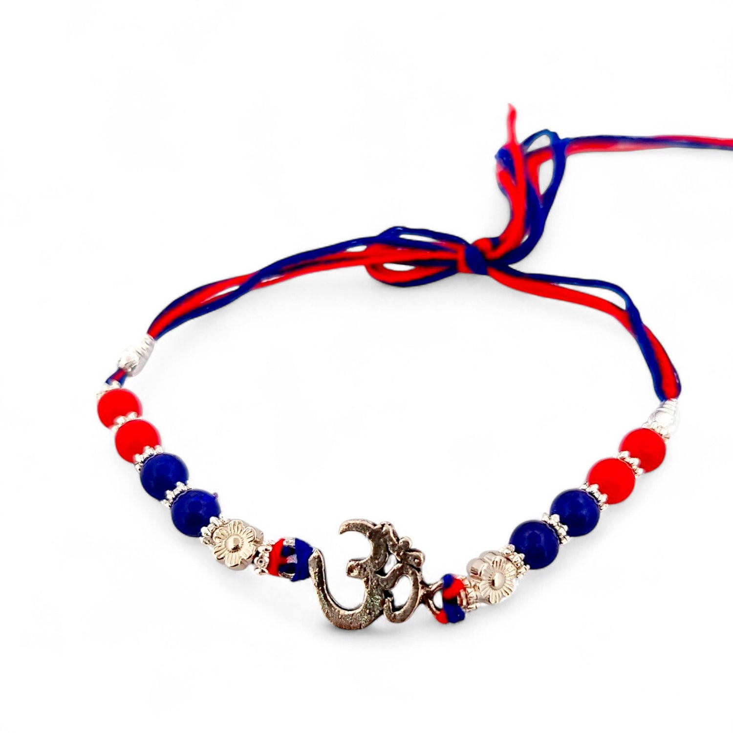 Sterling Silver Oxidized Om Rakhi