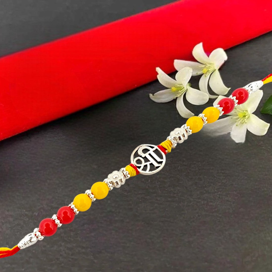 925 Sterling Silver Oxidized Shree Rakhi