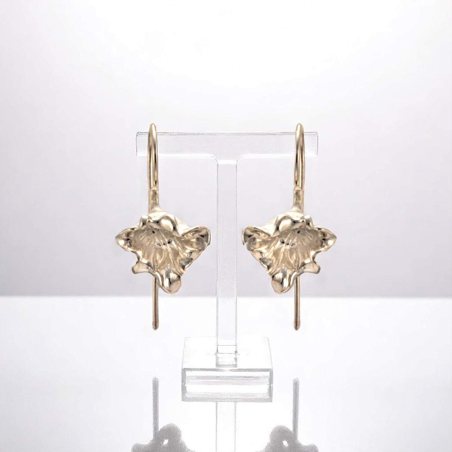 Sterling Silver Floral Hook Earrings for Women and Girls