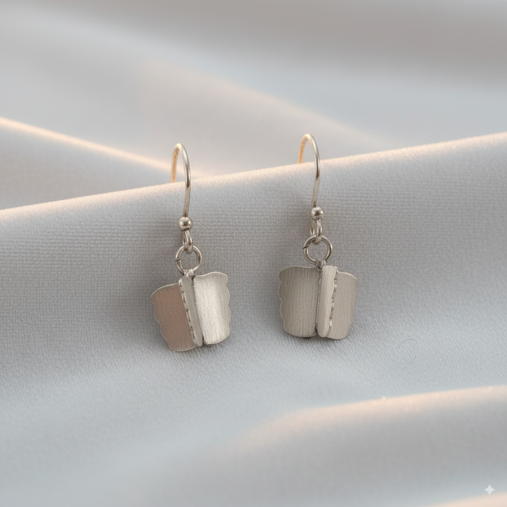 Sterling Silver Butterfly Hook Earrings for Women and Girls