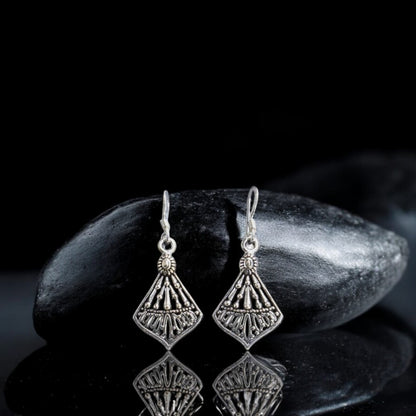 Sterling silver oxidized starlight earrings for women and girls