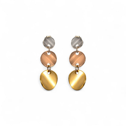 Sterling Silver Round Shaped Dangle Earrings for Women and Girls