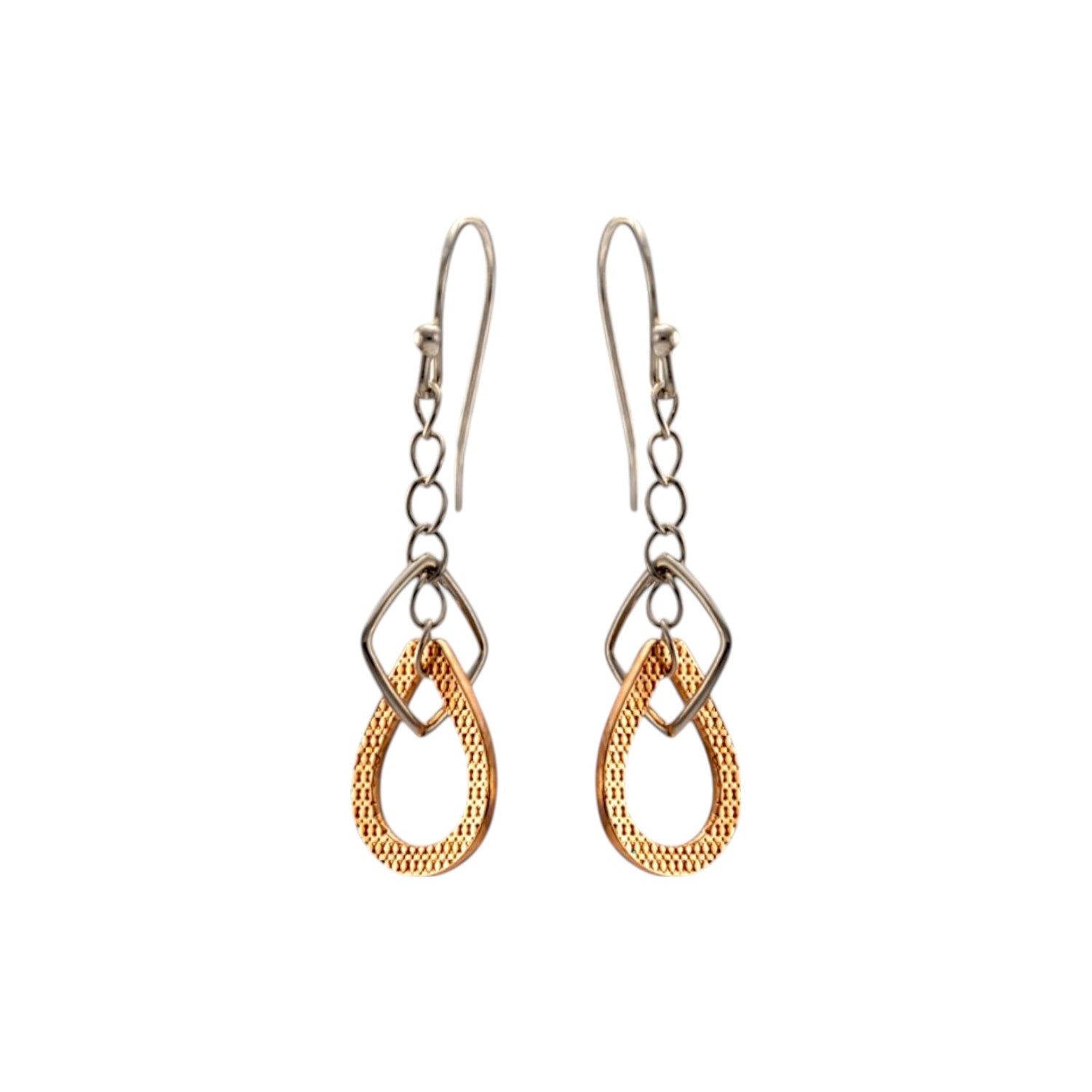 925 Sterling Silver Rose Gold Plated Teardrop Earrings for Women & Girls