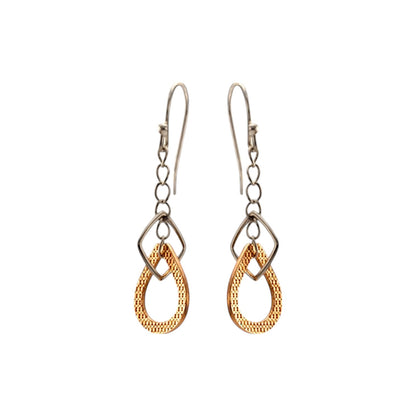 925 Sterling Silver Rose Gold Plated Teardrop Earrings for Women & Girls