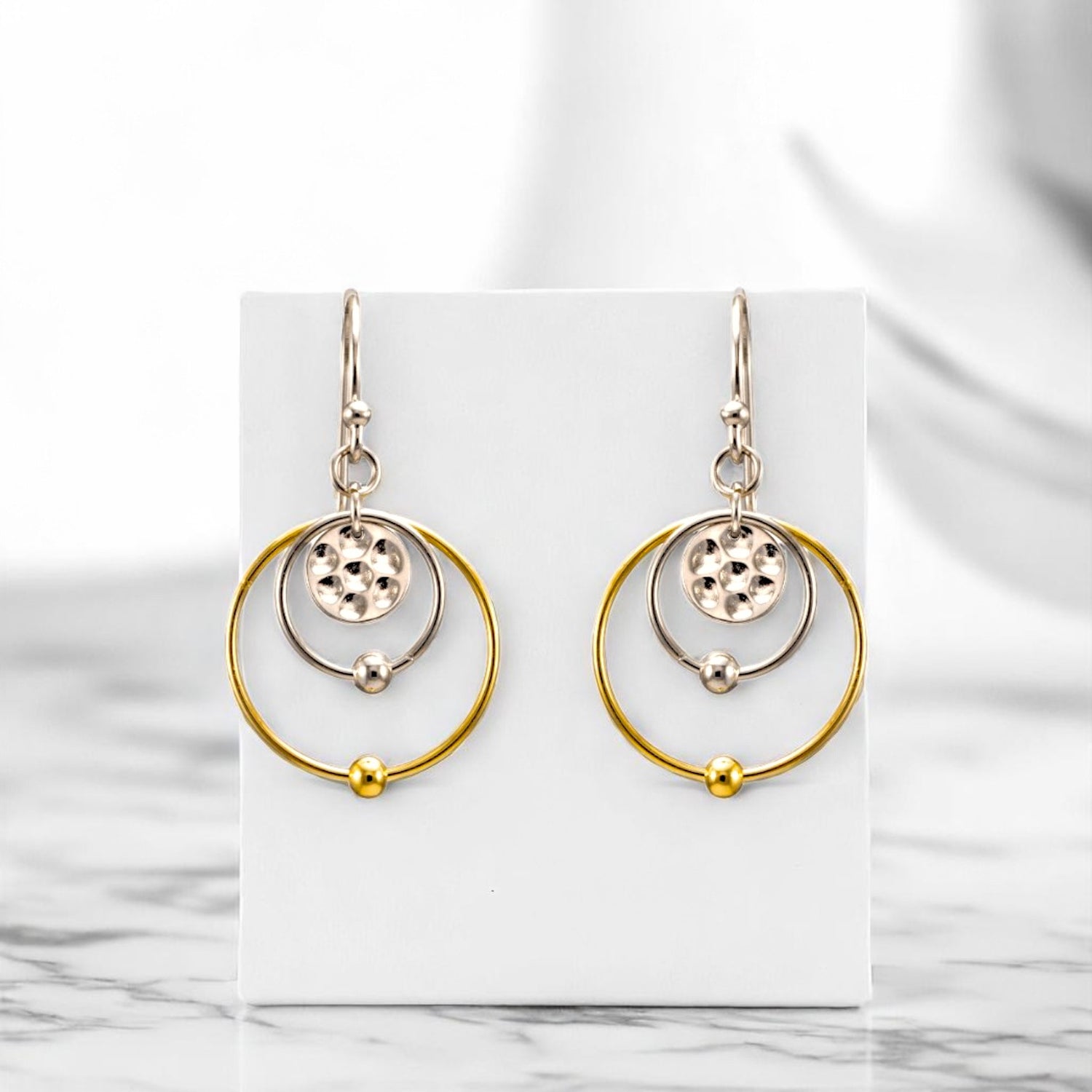 Sterling Silver Ball Drop Round Design Hook Earrings for Women and Girls