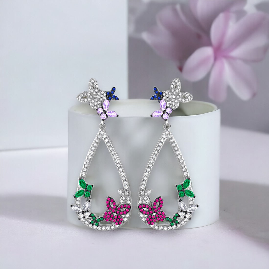 Tear Drop Stone Earrings