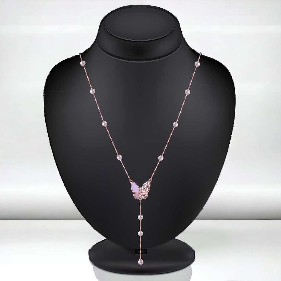 Dual Butterfly Necklace For Women & Girls