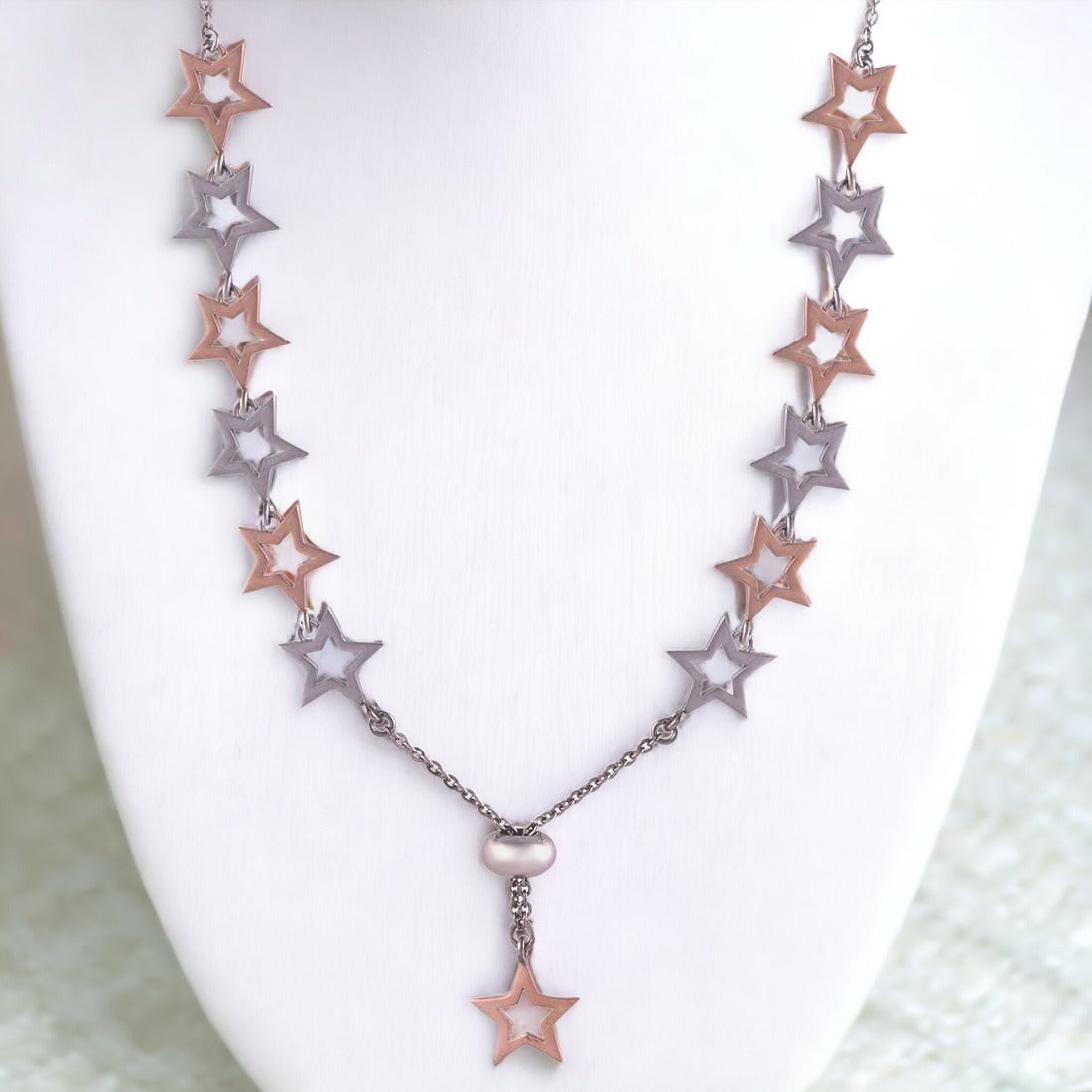 Star Necklace With Earring Set For Women & Girls