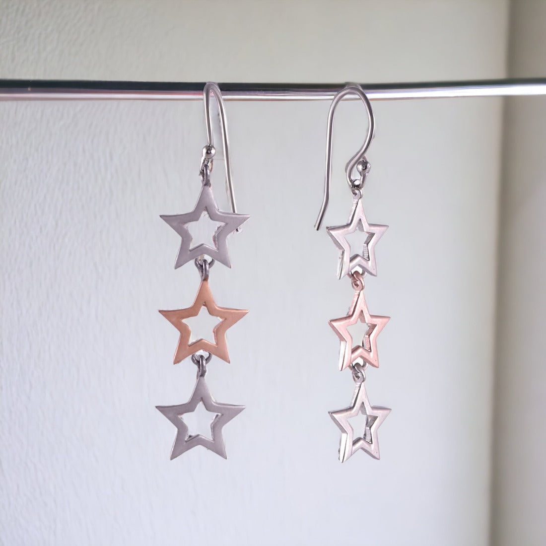 Star Necklace With Earring Set For Women & Girls