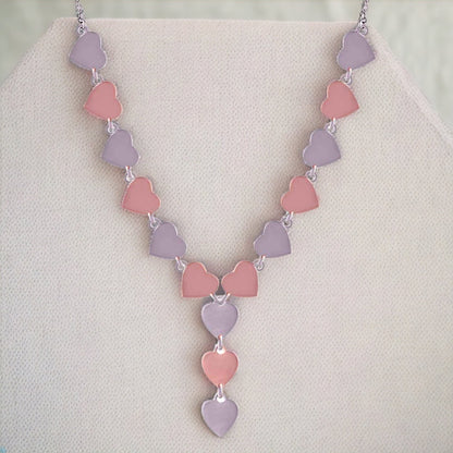 Heart Necklace With Earring Set