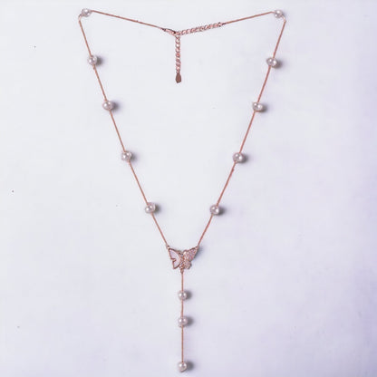 Rose-Gold Monarch Necklace For Women & Girls