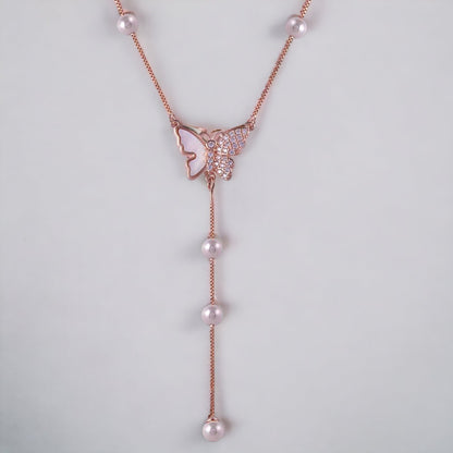 Rose-Gold Monarch Necklace For Women & Girls