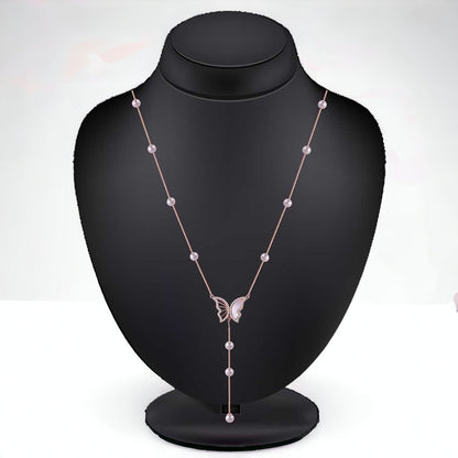 Rose-Gold Butterfly Neckpiece For Women & Girls