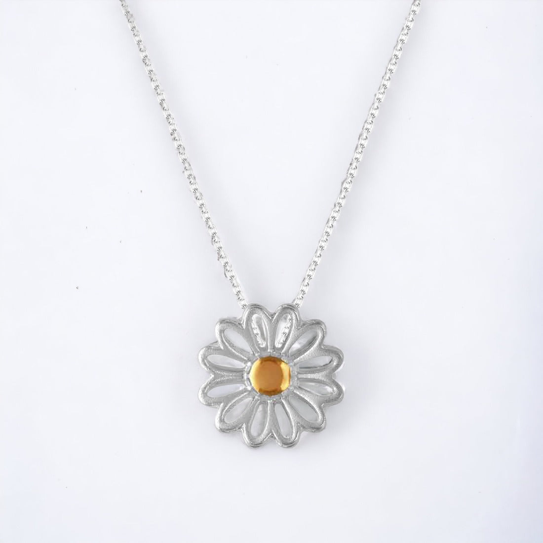 Daisy Pendant With Chain & Earring Set For Women And Girls