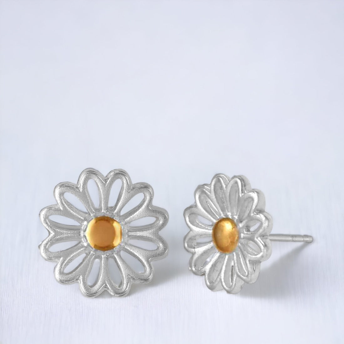 Daisy Pendant With Chain & Earring Set For Women And Girls