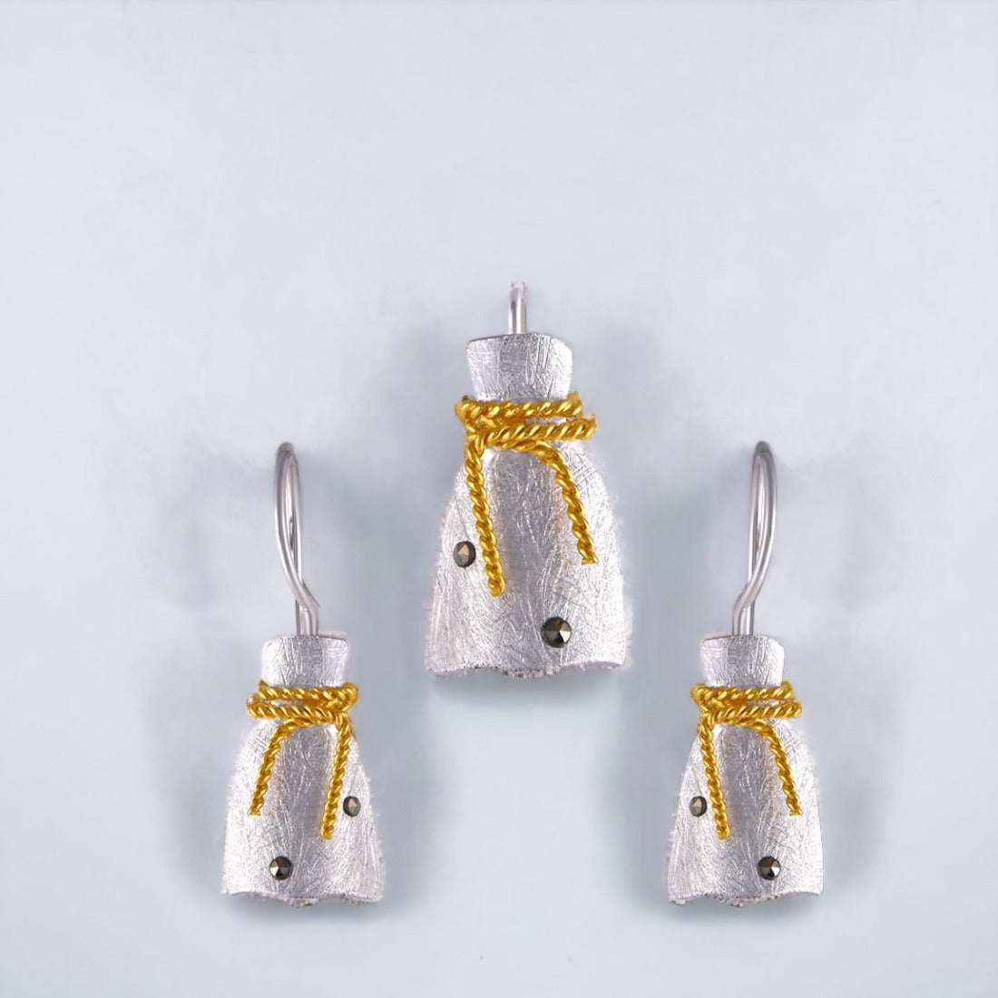 Potli Pendant With Earring Set(Without Chain)