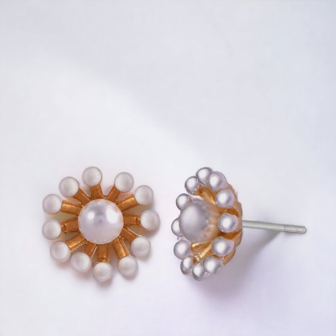 Sunflower Pendant Chain & Earring Set For Women And Girls