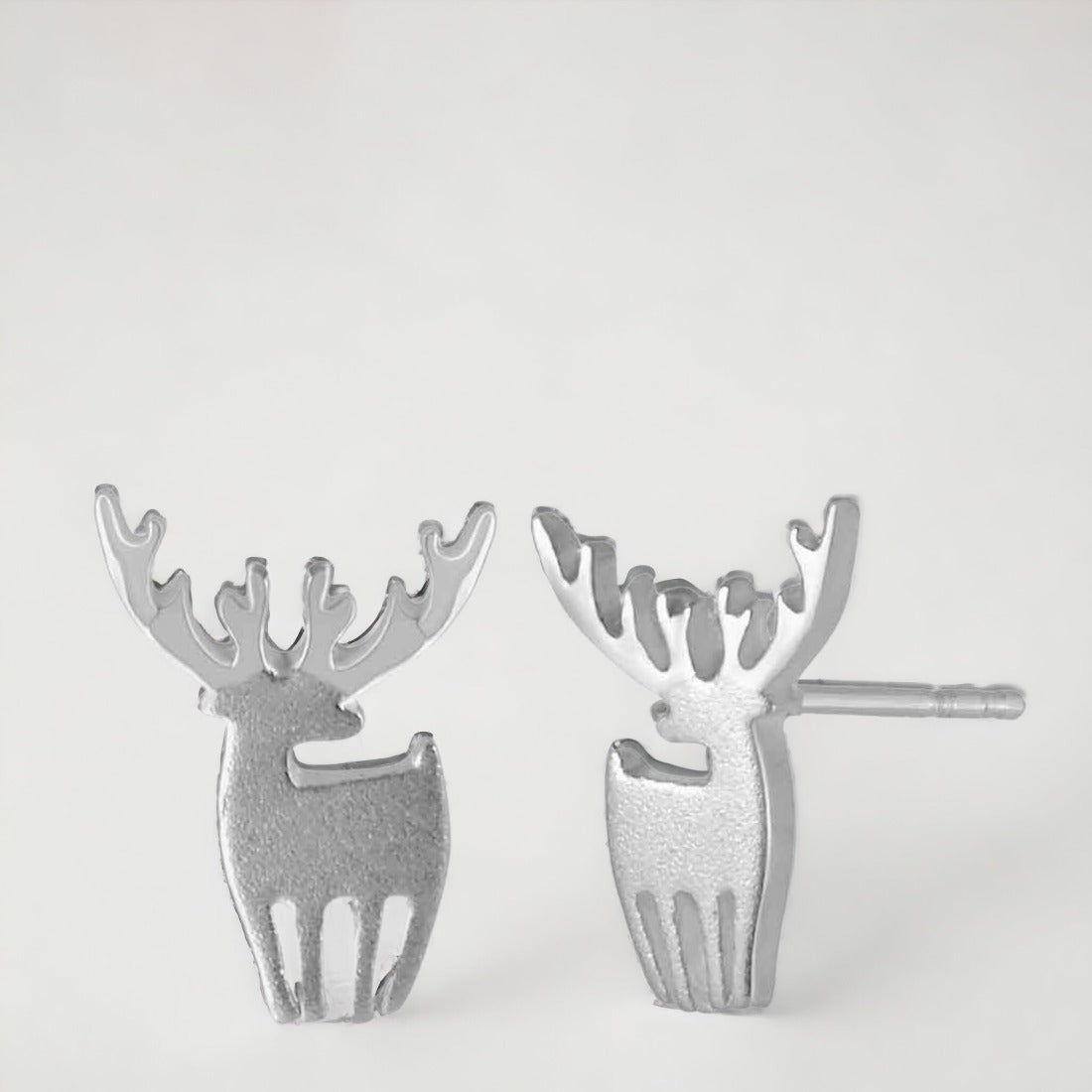 Reindeer Pendant With Chain & Earring Set For Women And Girls