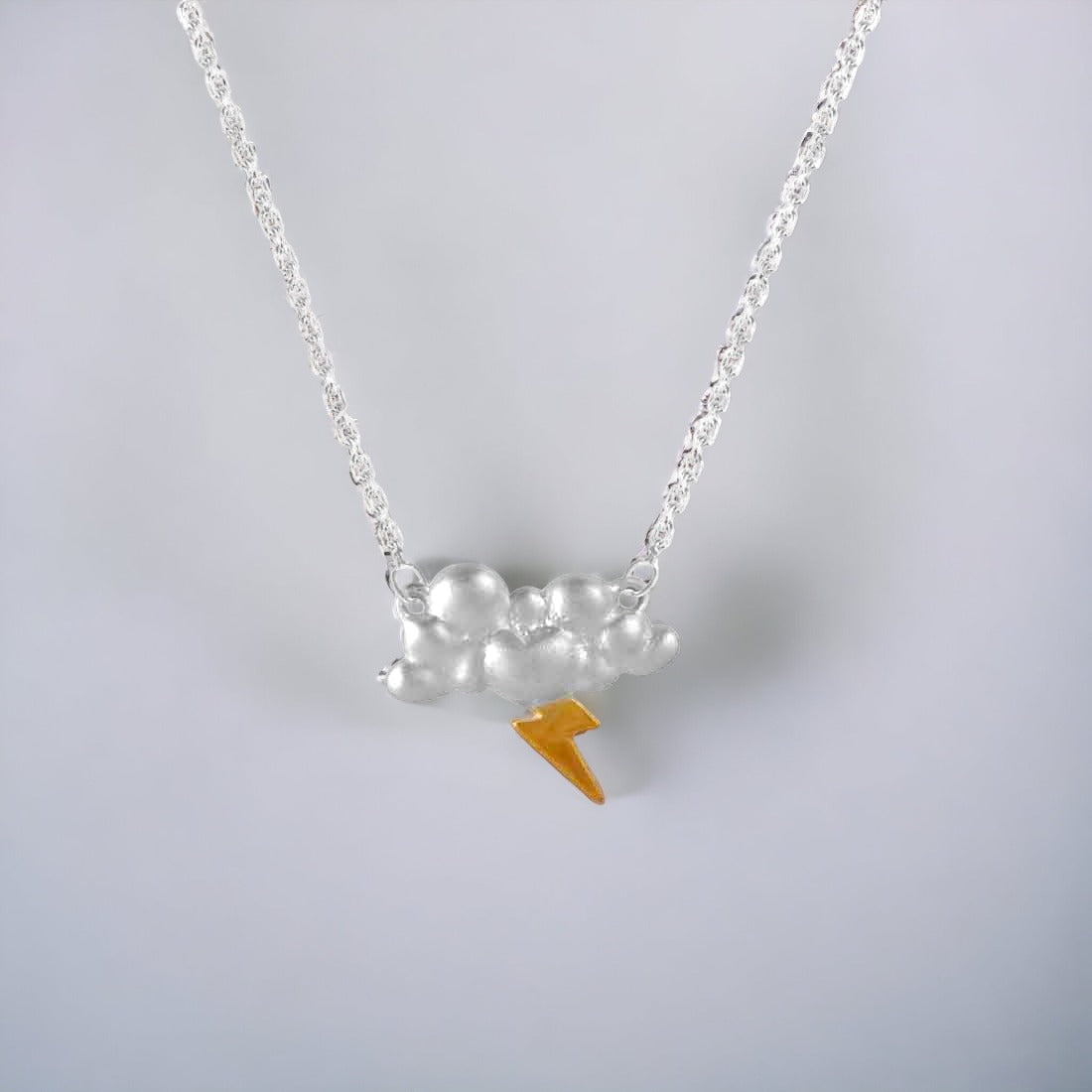 Cloud Pendant With Chain & Earring Set For Women And Girls