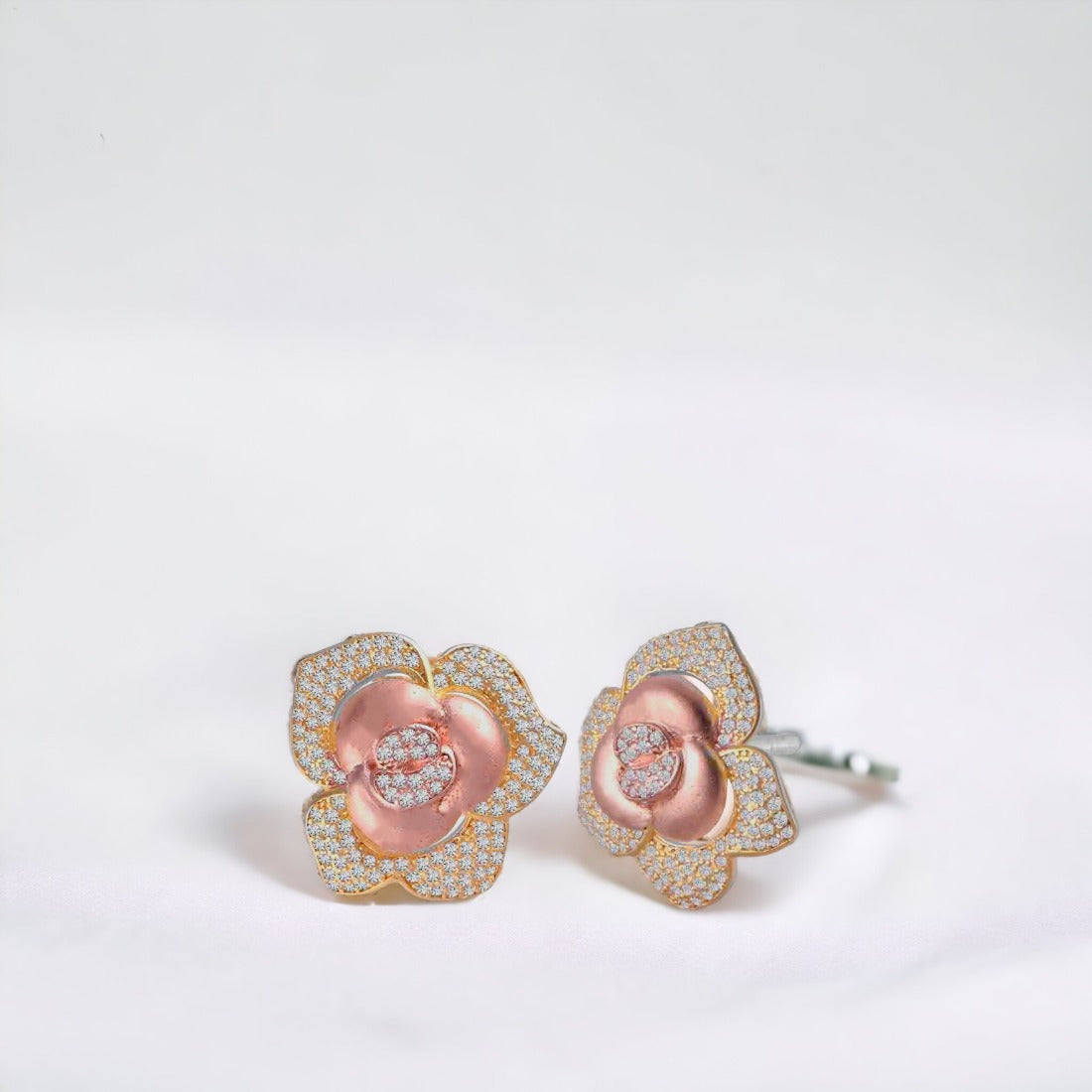Rosy Pendant And Earring Set For Women & Girls