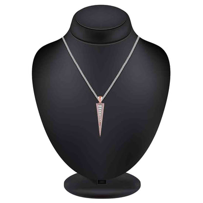 Spear Pendant And Earring Set With Cubic Zicron For Women & Girls