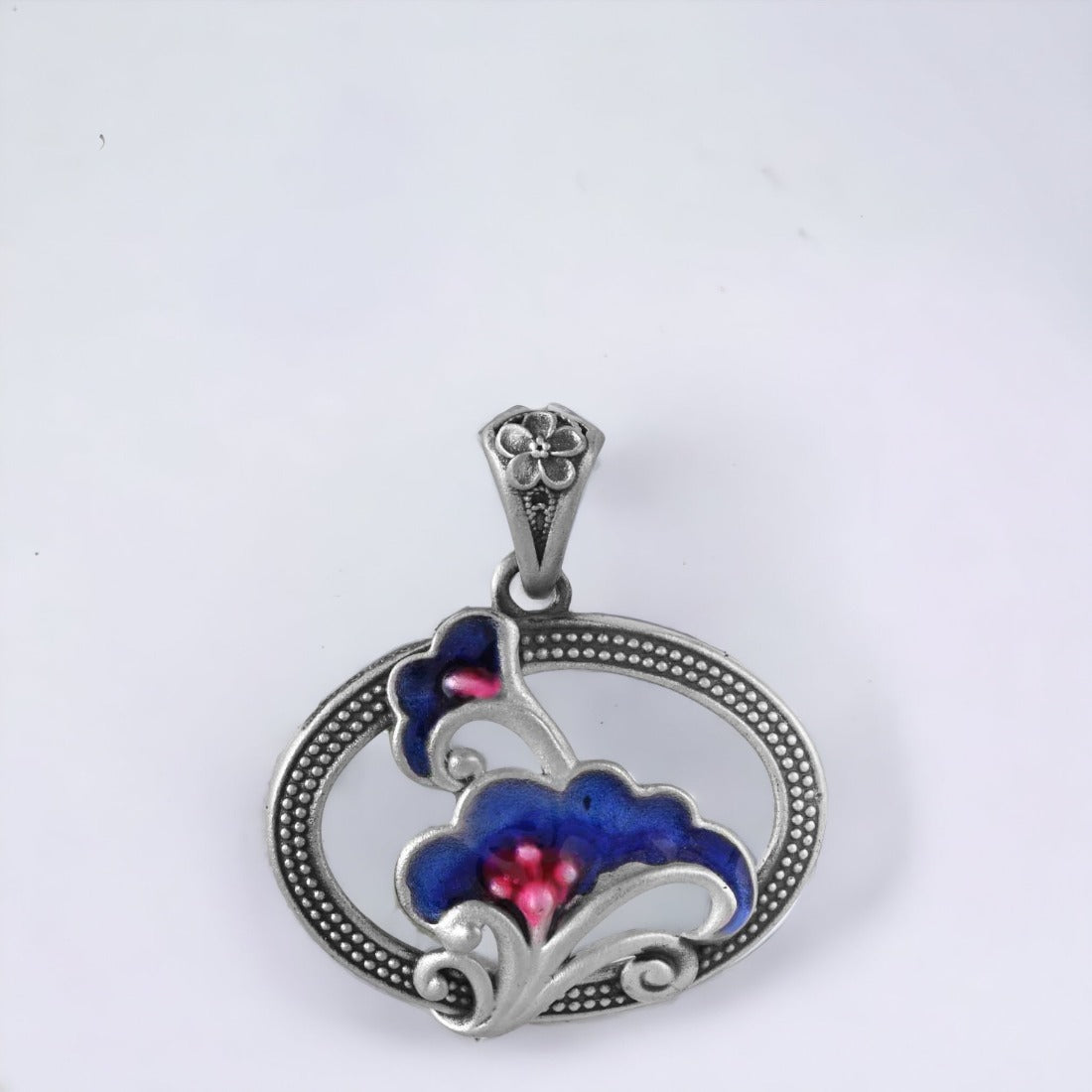 Moon Tarnish Oxidized Mina-Kari Pendant For Women & Girls(Without Chain)