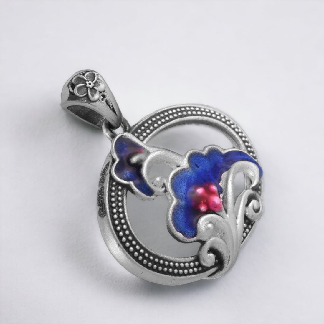 Moon Tarnish Oxidized Mina-Kari Pendant For Women & Girls(Without Chain)