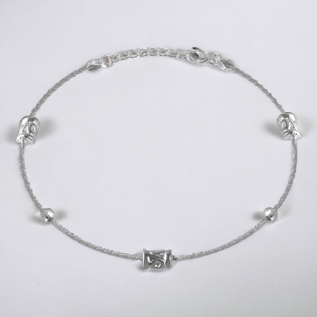 Anklet With Rectangle Charm For Women & Girls