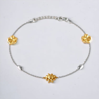 Gold Plated Stud Anklet For Women & Girls