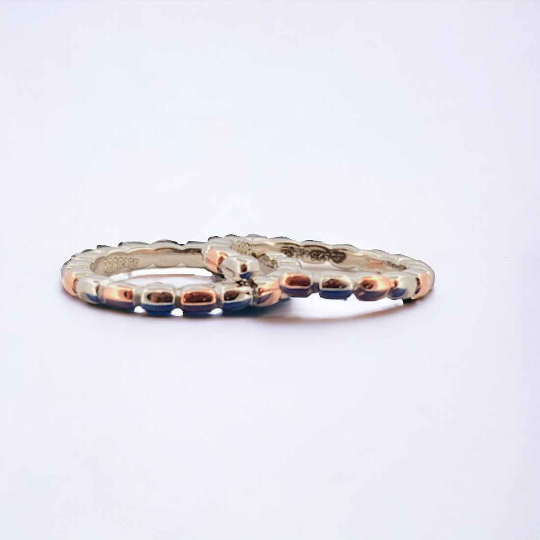 Rose gold Silver Dot Toe Ring