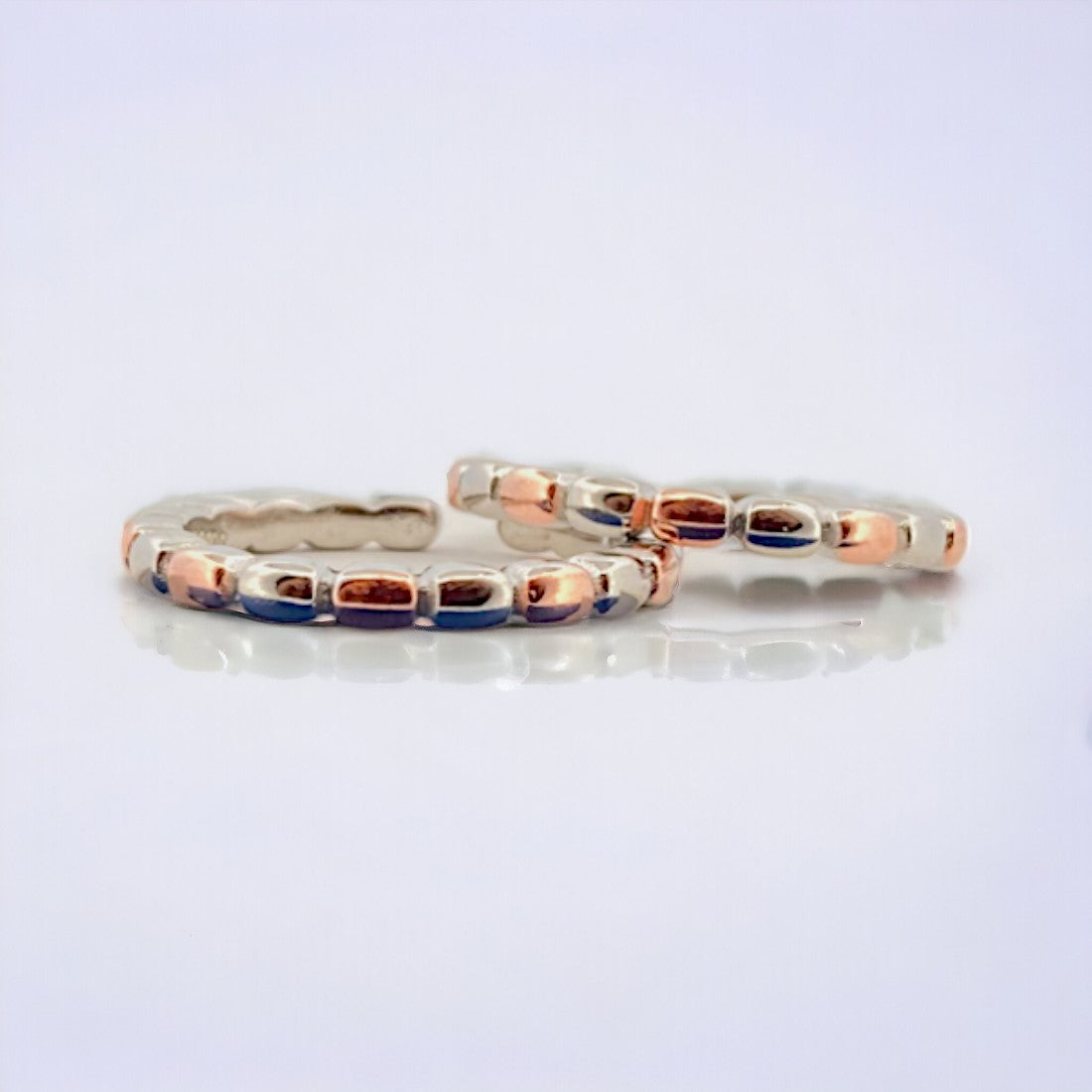 Rose gold Silver Dot Toe Ring