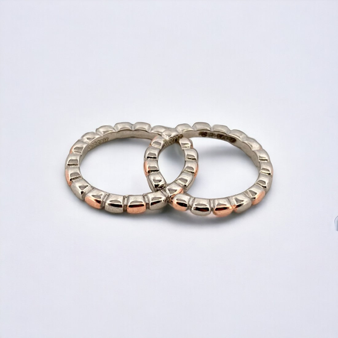 Rose gold Silver Dot Toe Ring