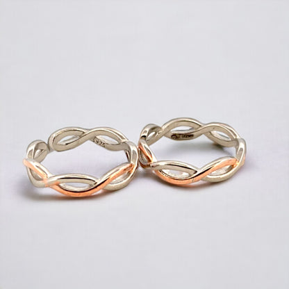 Chain Rosegold-silver Toe Ring