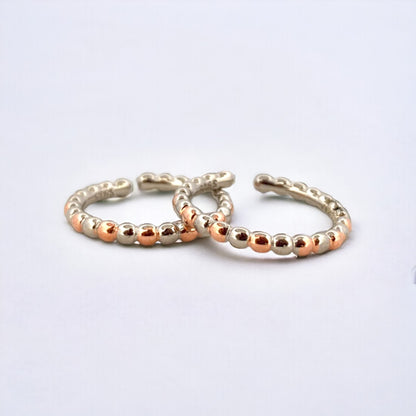 Spiral Rosegold-silver Toe Ring