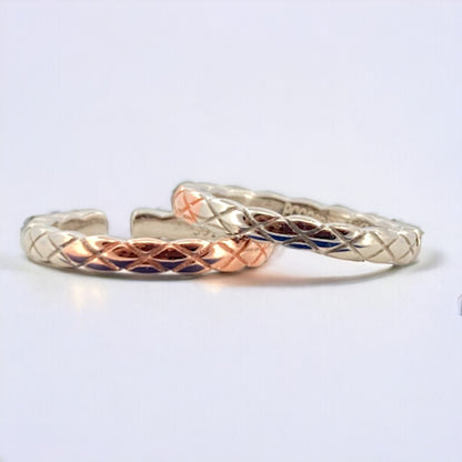 Zic-Zac Rosegold And Silver Toe Ring