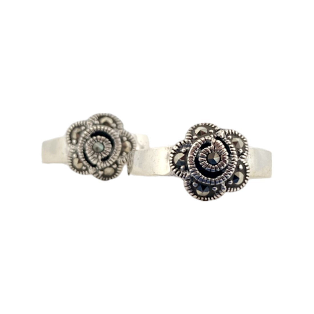 Spiral Flower Motif Toe Ring