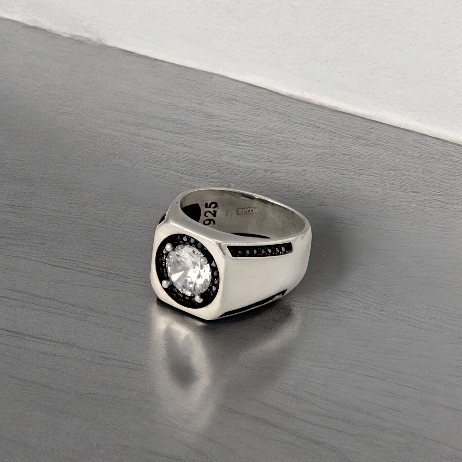 Sterling Silver EterKnight Retro Mens Ring