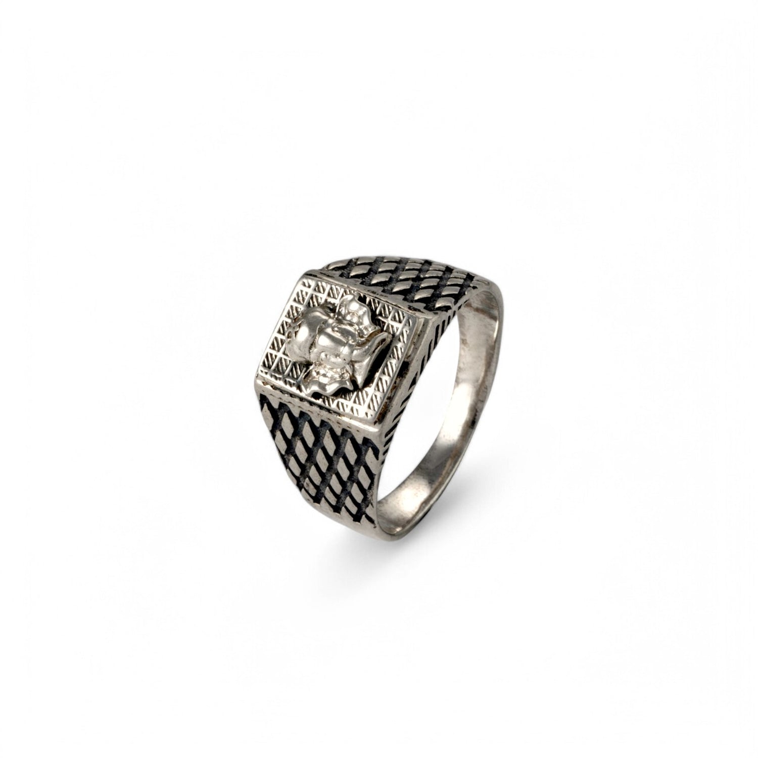 Sterling Silver EterKnight Ganesh Mens Ring