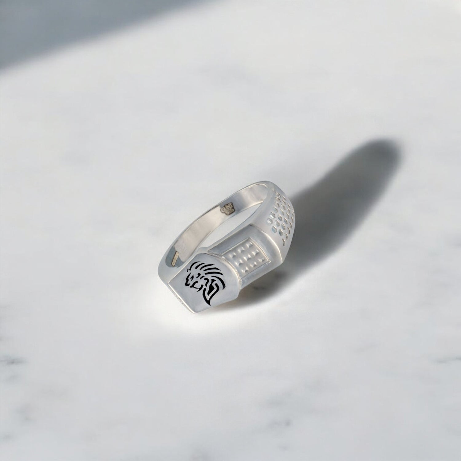 Sterling Silver EterKnight Lions Mens Ring