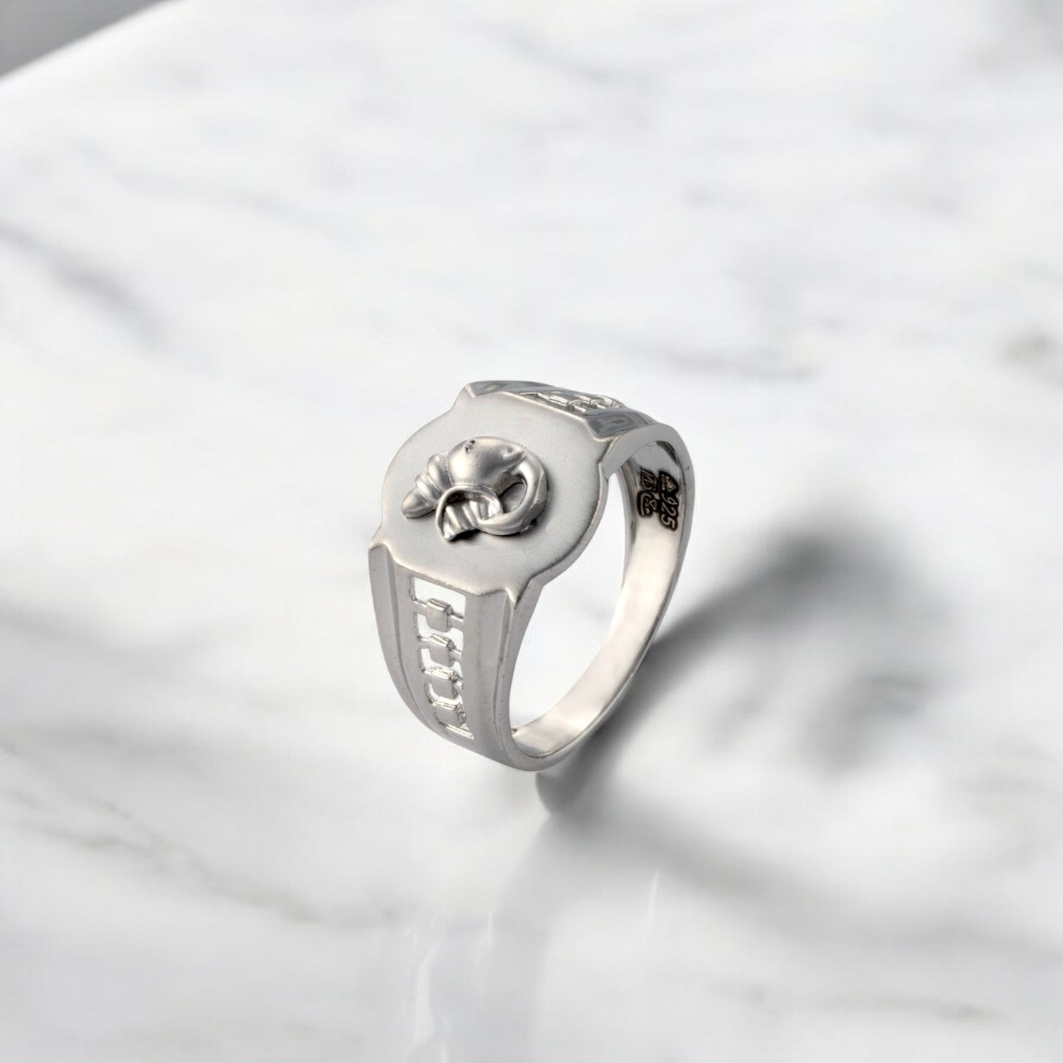Sterling Silver EterKnight Ganesh Mens Ring