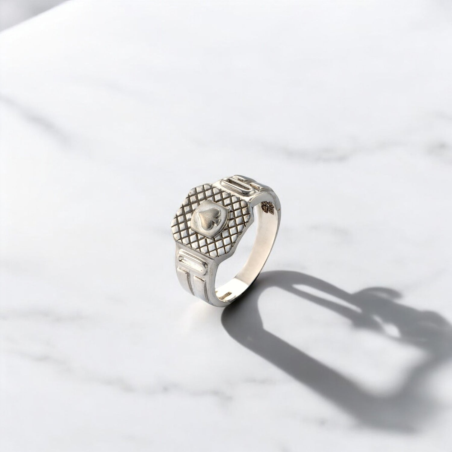 Sterling Silver EterKnight Spades Mens Ring