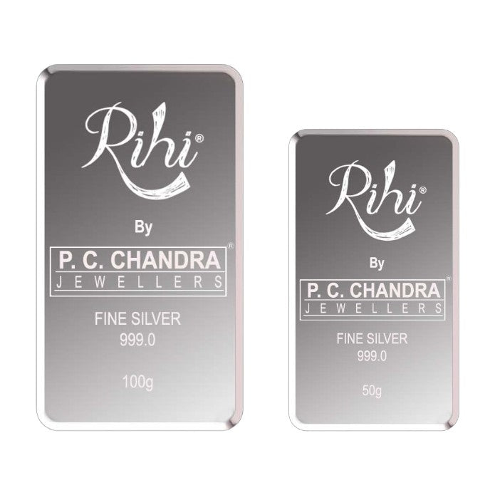 Silver Bar Coin 150 Grams (100 Grams + 50 Grams) (999 Purity)