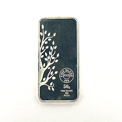 999 Silver Bar cum Coin 50 Gram