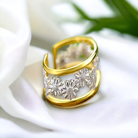 Daisy Gold Plated Ring For Women & Girls