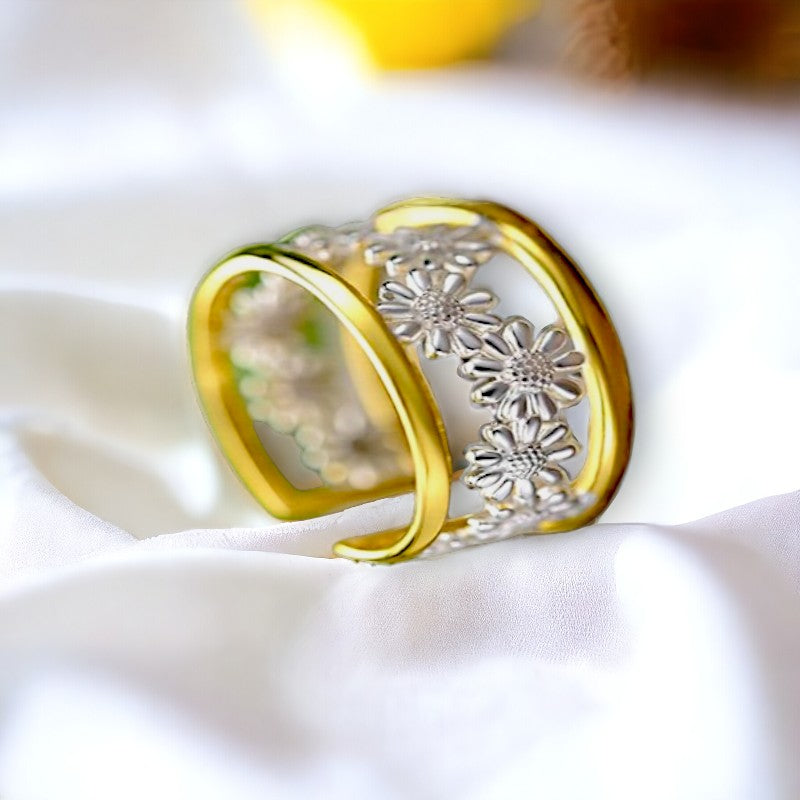 Daisy Gold Plated Ring For Women & Girls