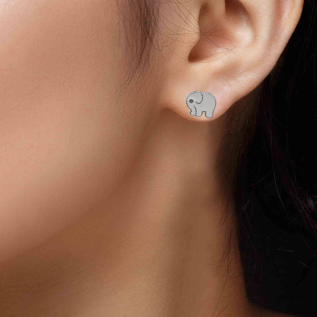 Sterling silver calf stud earrings for women and girls