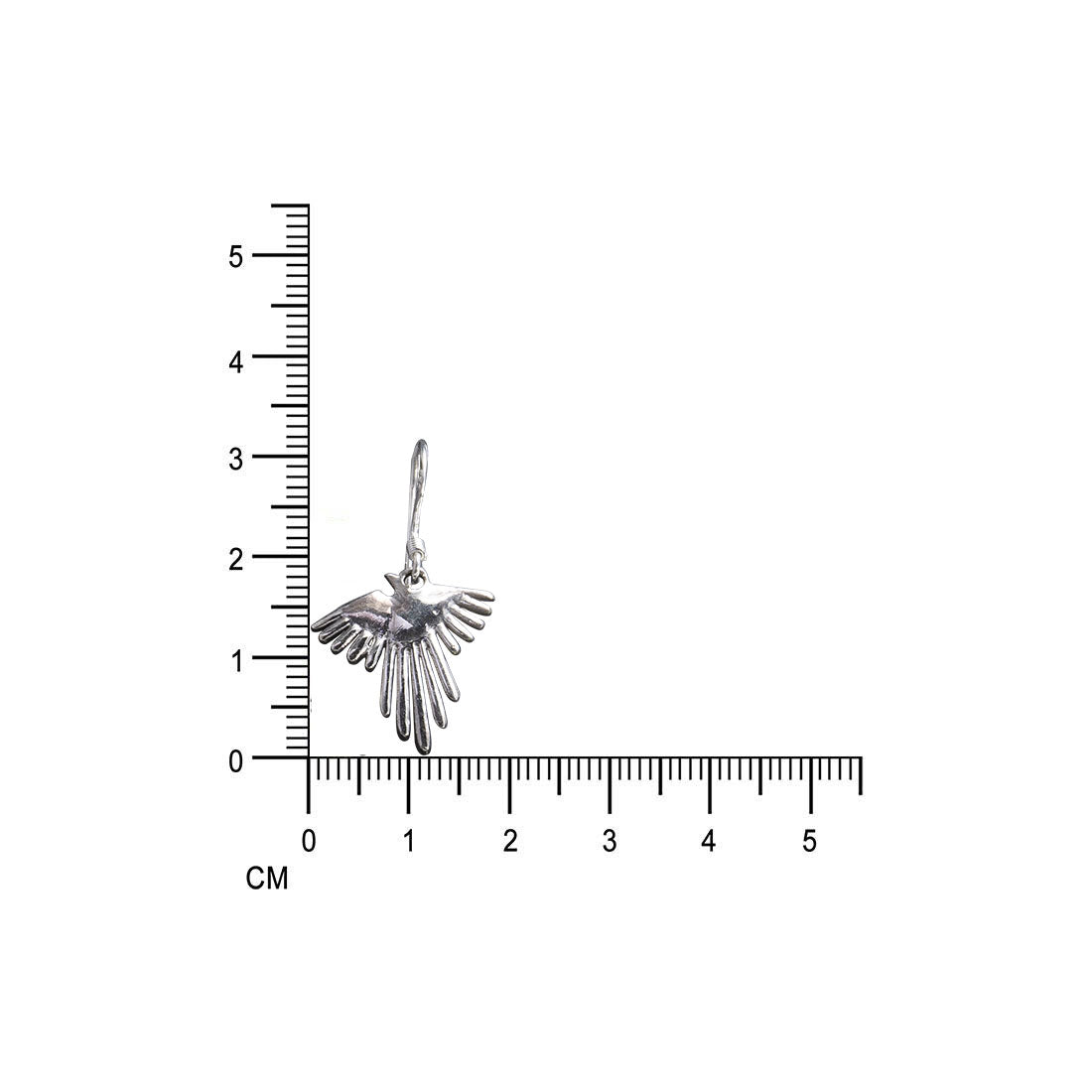 Sterling silver oxidized flying bird earring for women and girls