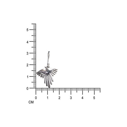 Sterling silver oxidized flying bird earring for women and girls