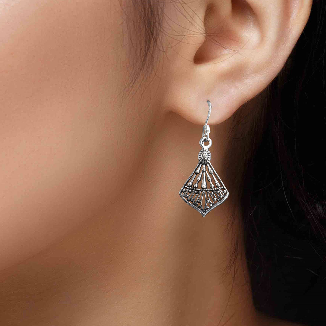 Sterling silver oxidized starlight earrings for women and girls