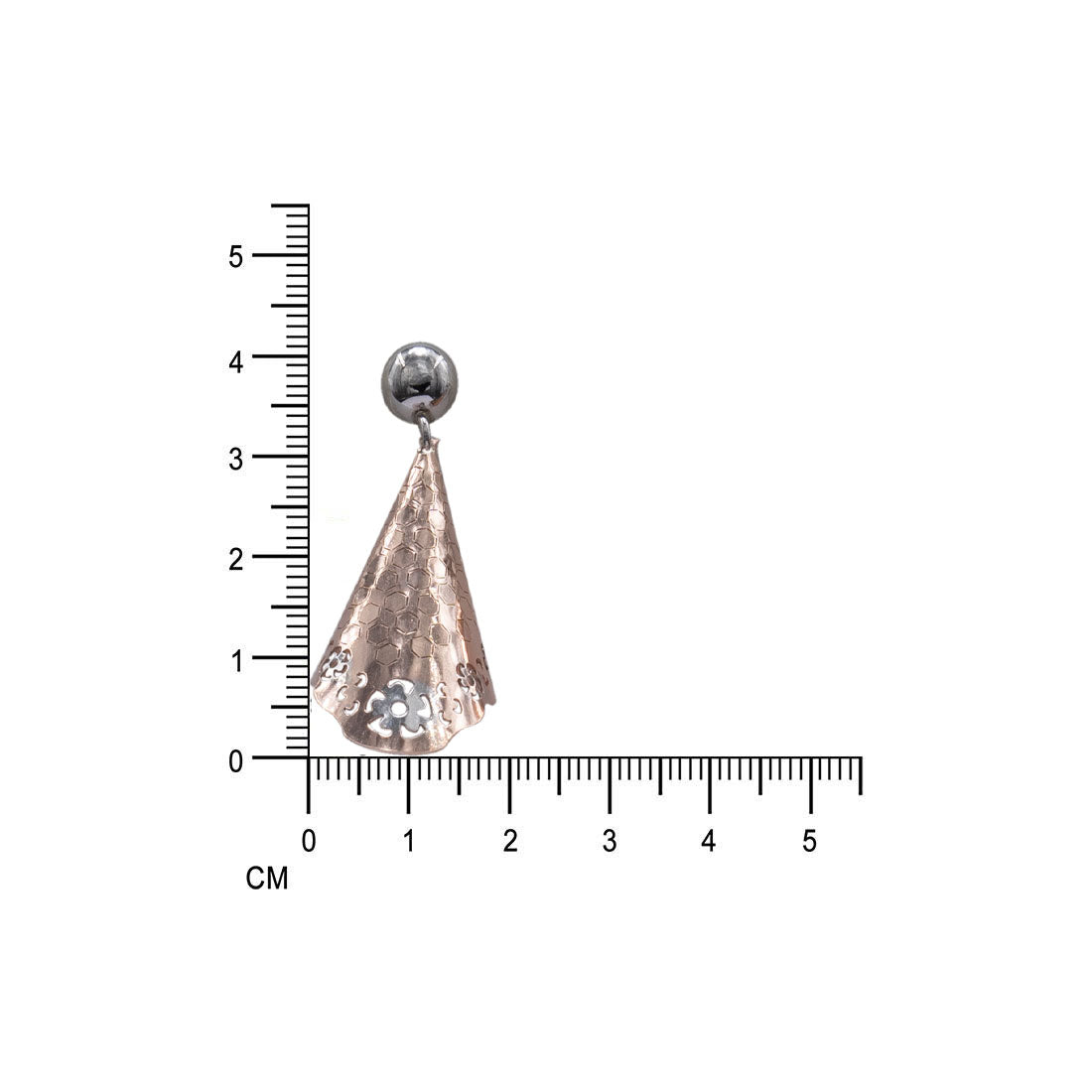 Rosegold silver triangle drop earrings for women and girls